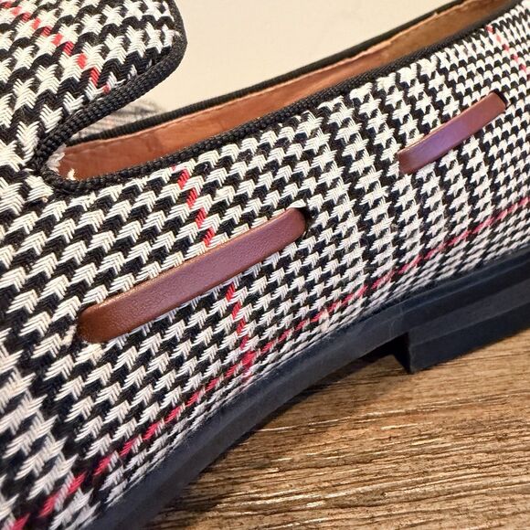 Men\'s Elanroman Houndstooth Tassel Loafers Slip On Dress Shoes Size 12 UK 45 main image 16